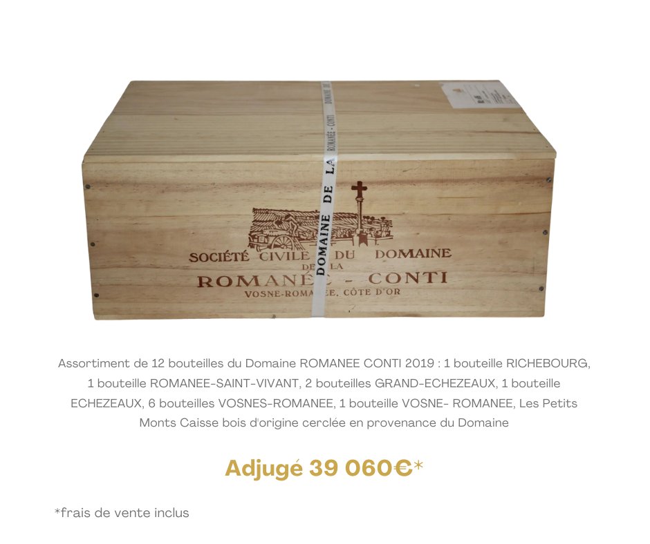 Assortiment 12 bouteilles Doaine Romanée-Conti