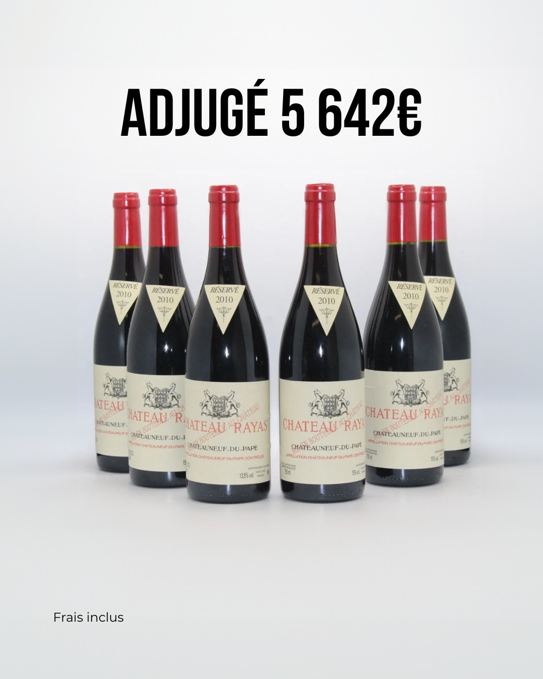 Lot de 6 bouteilles Chateau-Neuf-Du-Pape